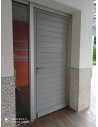 Porte d'entrée bois - Châssis aluminium - avec semi-fixe